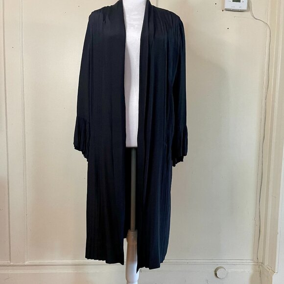Antique Silk 1920s Duster Coat Made in France Vintage Au Printemps Paris - Picture 1 of 16